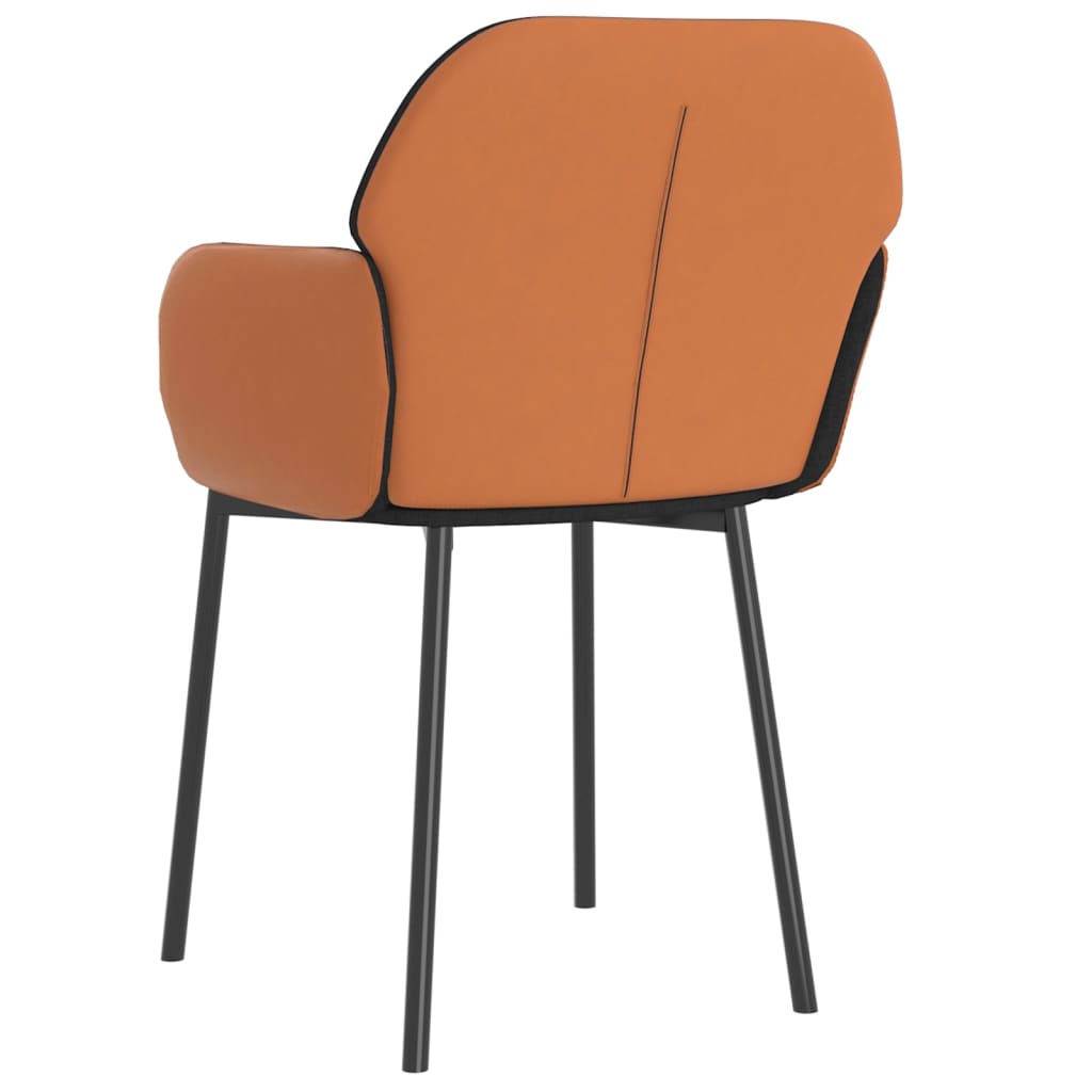 Dining Chairs 2 Pcs Black Fabric and Faux Leather