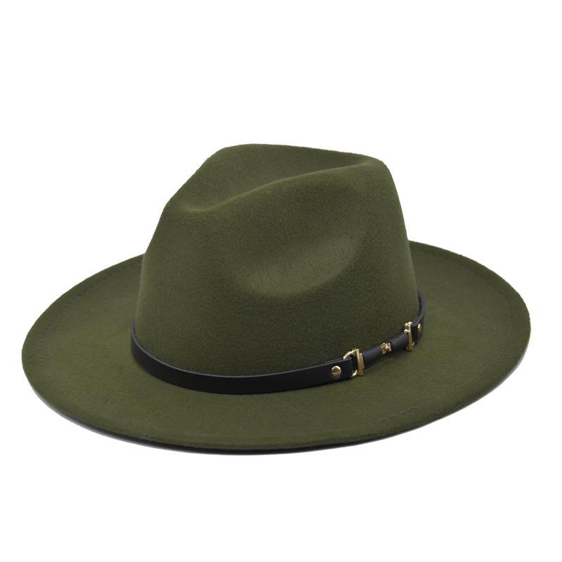 1 Pezzo Cappello Fedora alla Moda in Lana da Uomo Autunno Inverno a Tesa Larga Cappello Jazz Lana Sintetica da Donna Feltro Cappello Britannico
