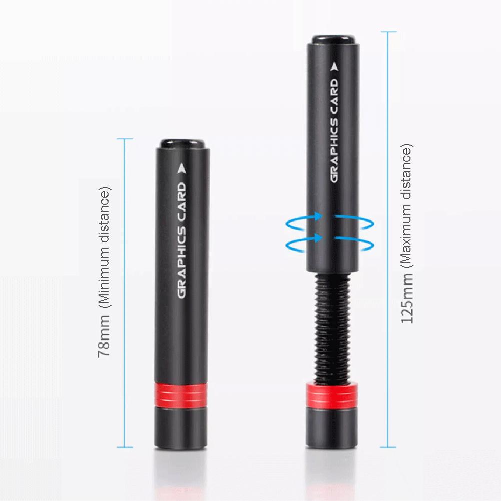 GPU Holder with Magnet Graphics Card Support Adjustable Telescopic Rotary Screw Liftable Video Card Sag Holder Aluminum Alloy