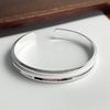 100% Massief 925 Sterling Zilver Retro Armband voor Dames Heren Vintage Handgemaakt Eenvoudig Smal Eenvoudige Armband Verjaardagscadeau