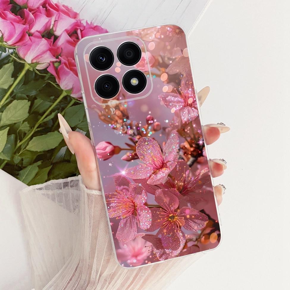 For Honor X8a 4G Case Transparent Cute Cat Fashion Butterfly Funny Painted Casing CRT-LX1 CRT-LX2 CRT-LX3