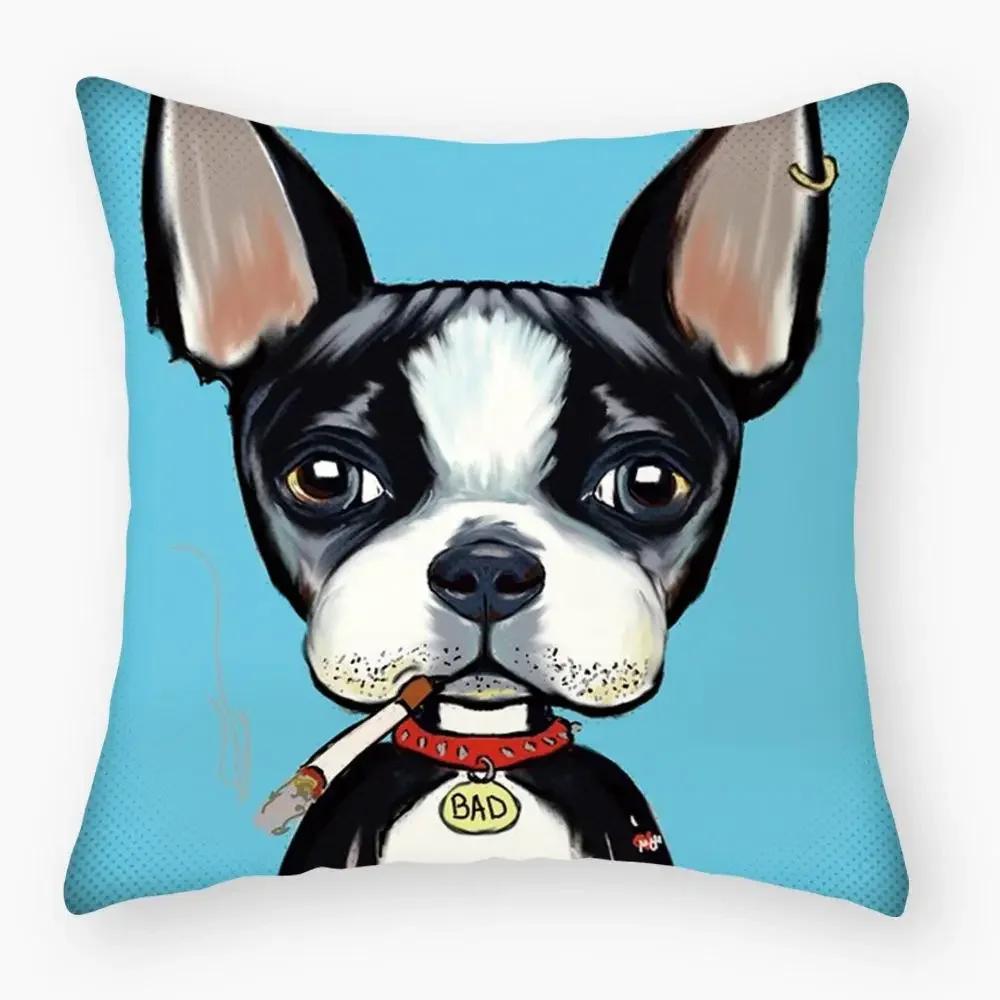 Sofa Kissenbezug Schlafzimmer Dekoration Kissenbezug Niedlicher Hund Yorkie Kissenbezug Mops Kissen Sofa Auto