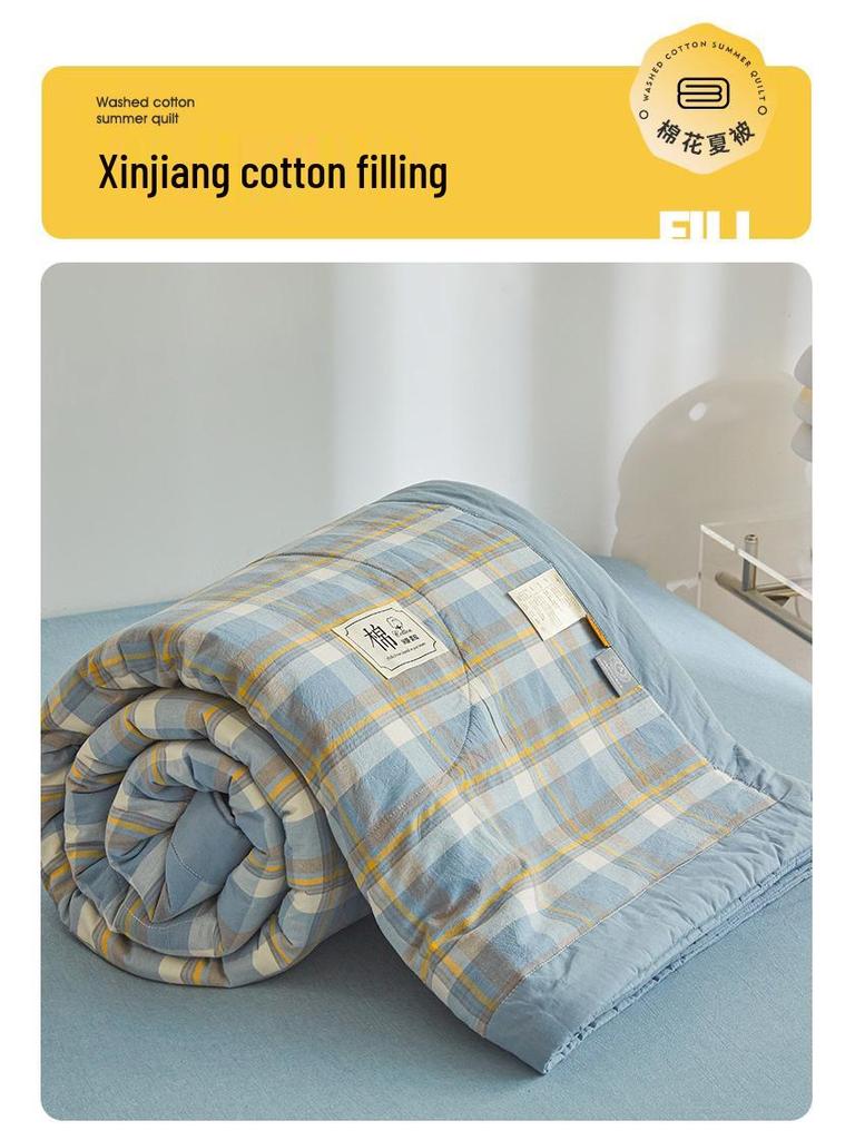 Xinjiang Bomull Luftkonditionering Sommartäcke - Sval, Klass A, Enkelt Sovsalstäcke för Studenter