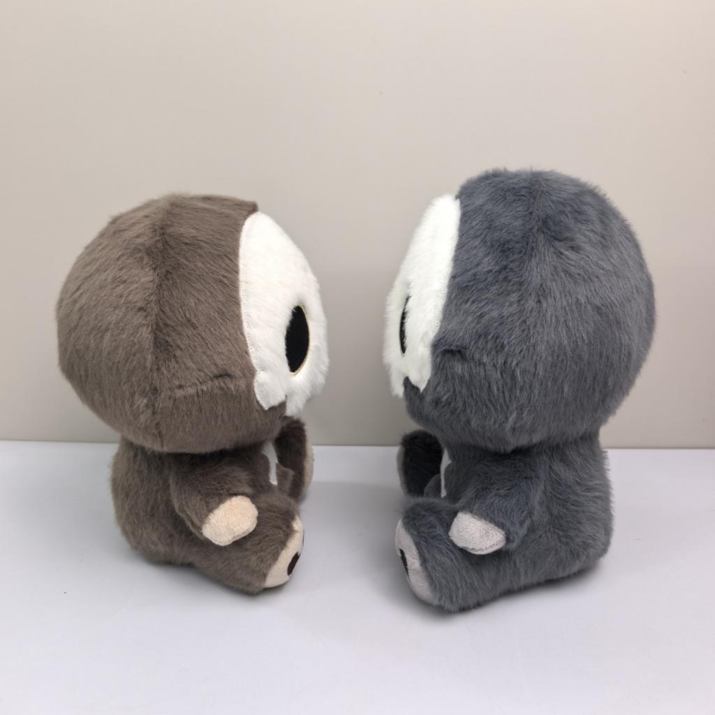 Plush Skull Doll Halloween Decoration Soft Stuffed Toy Skeleton Figure Sitting Pose Indoor Outdoor Display Collectible