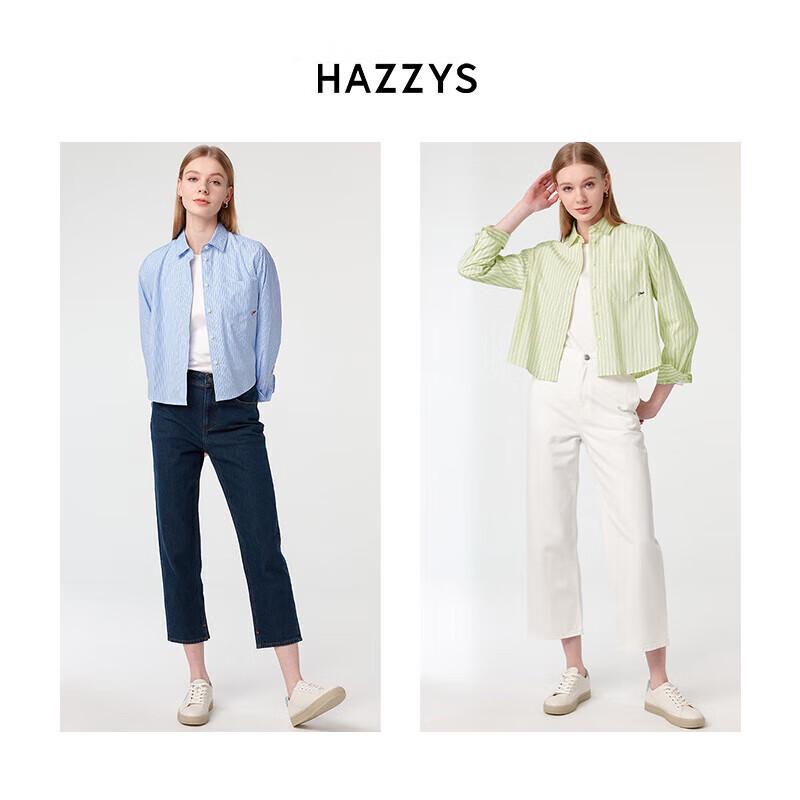 HAZZYS Damska koszula PHIZ w paski z długim rękawem do pracy