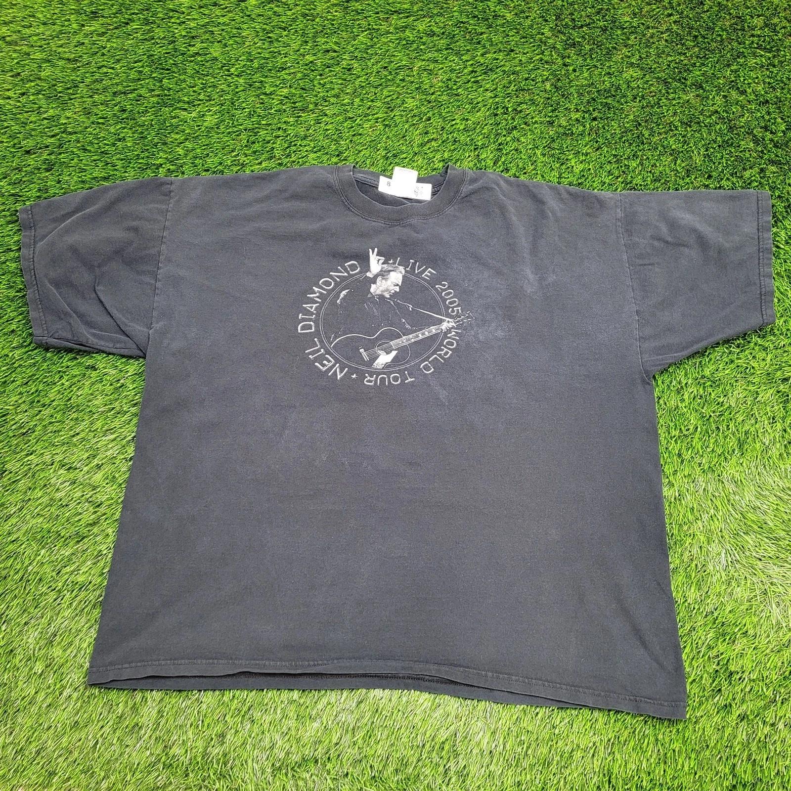 

Vintage Neil-Diamond Shirt 2XL 26x27 World Tour 2005 Y2K M