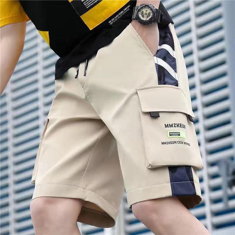 Summer Mens Loose Cargo Short Pants Men Casual Wide Leg Shorts Fashion Five Point Shorts Sweatpants Plus Size