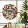 Christmas 2D Flat DIY Acrylic Diamond Art Pendant Hanging Gem Art Paintings Charm for Adults Gift Home Wall Or Window Decor