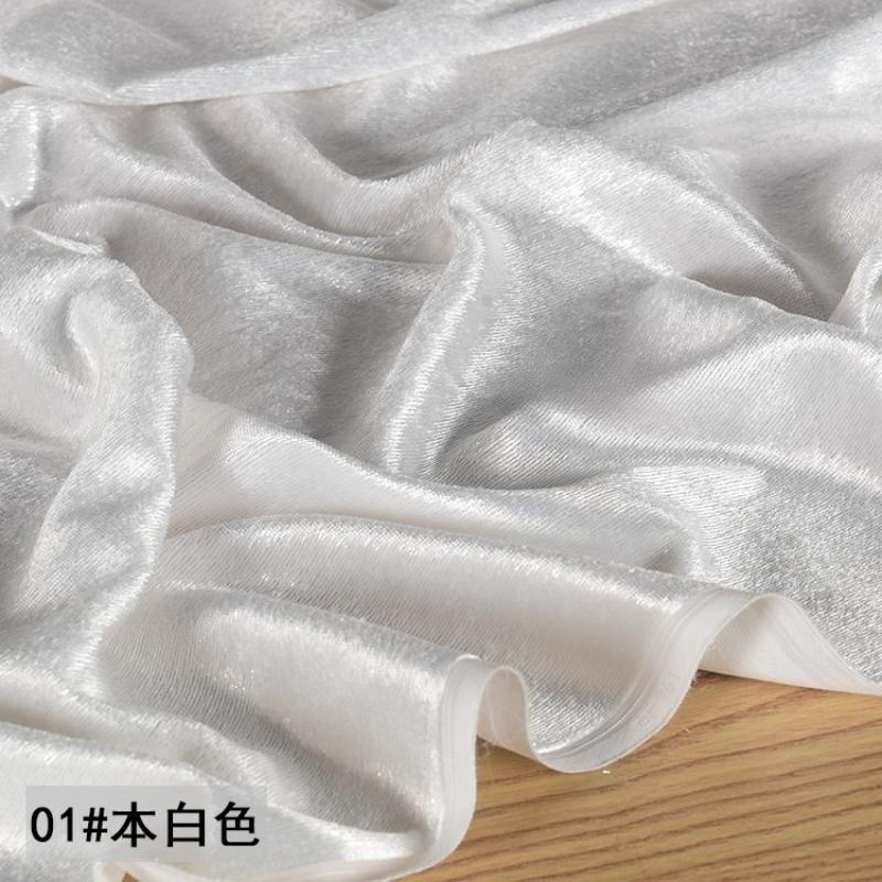 100cmX140cm Soft Shiny Inverted Velvet Bright Thread Silk Fabric for DIY Cheongsam Formal Wear Fashion Fabric