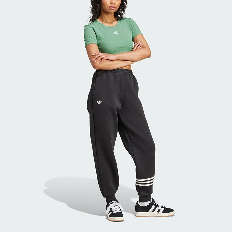 Adidas Originals Essentials Ribbed Crop T-Shirt Women Tops Light-Green IY9665