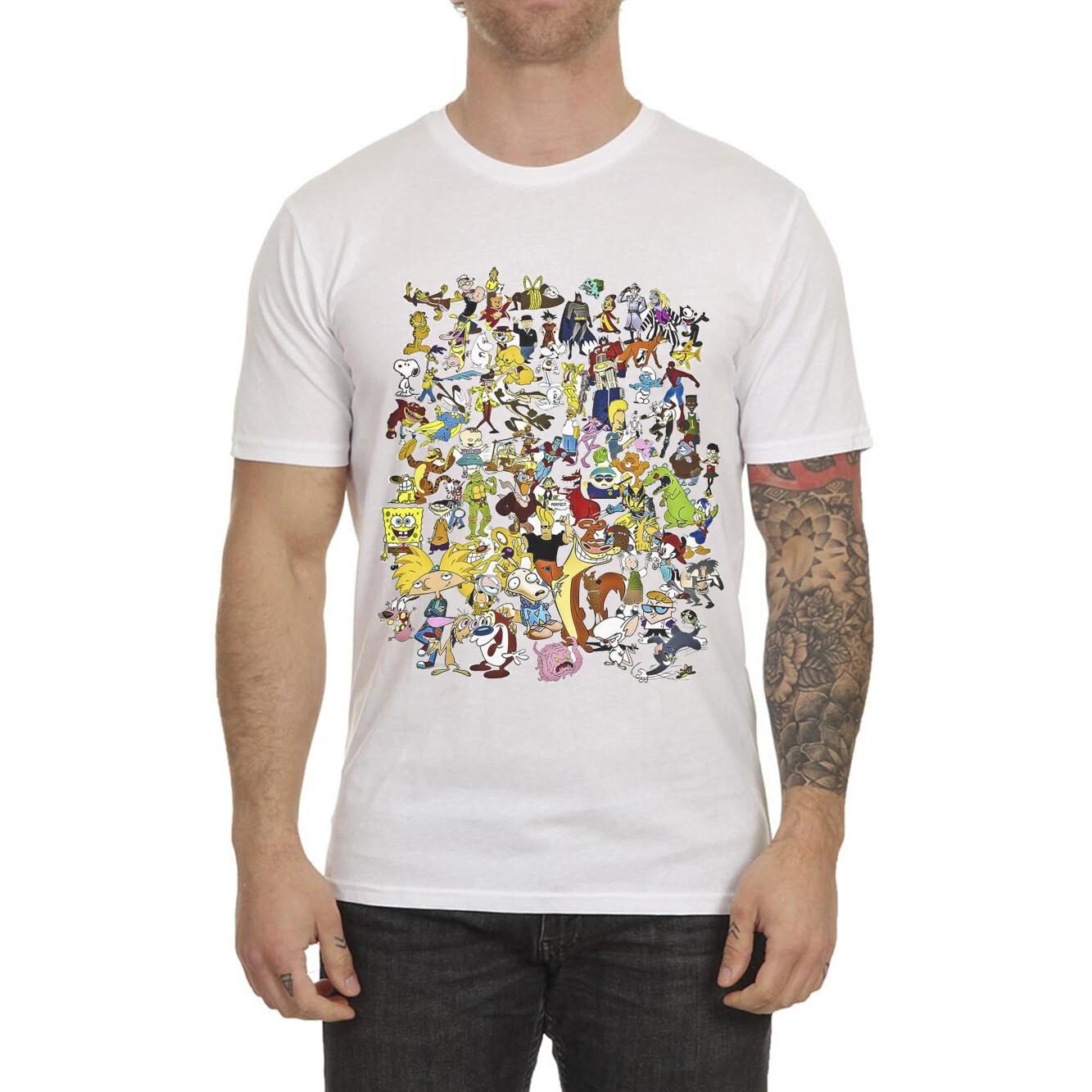 90s cartoons tshirt children tv classic retro toons t shirt tribute S