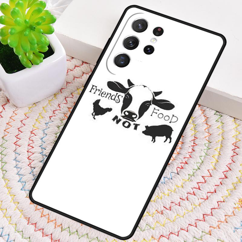 Vegan Friends Not Food TPU Phone Case For Samsung Galaxy note 10 pro S26 S25 S24 S23 S22 Ultra Plus S21 FE S20 Shockproof Cover