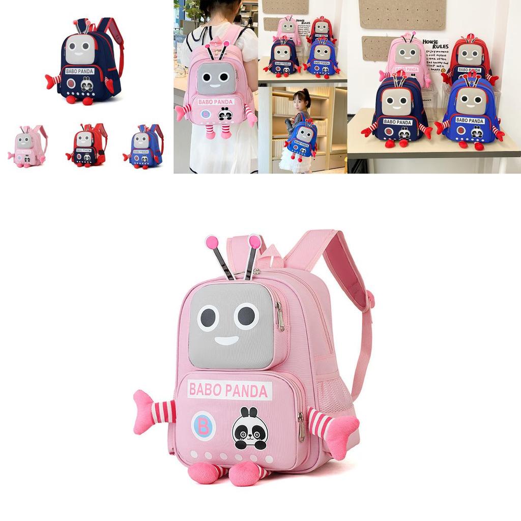 Kids Cartoon Backpack For Girls And Boys With Robot Design For School