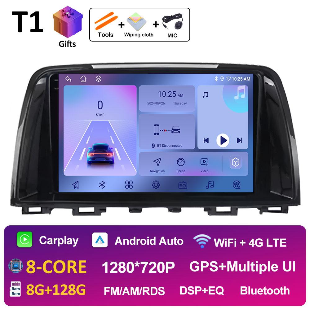 Android 14 DSP Stereo For Mazda 6 GJ Atenza 2012 2013 2014 2015 2016 2017 Navigation GPS Wireless Carplay Autoradio Touch Screen