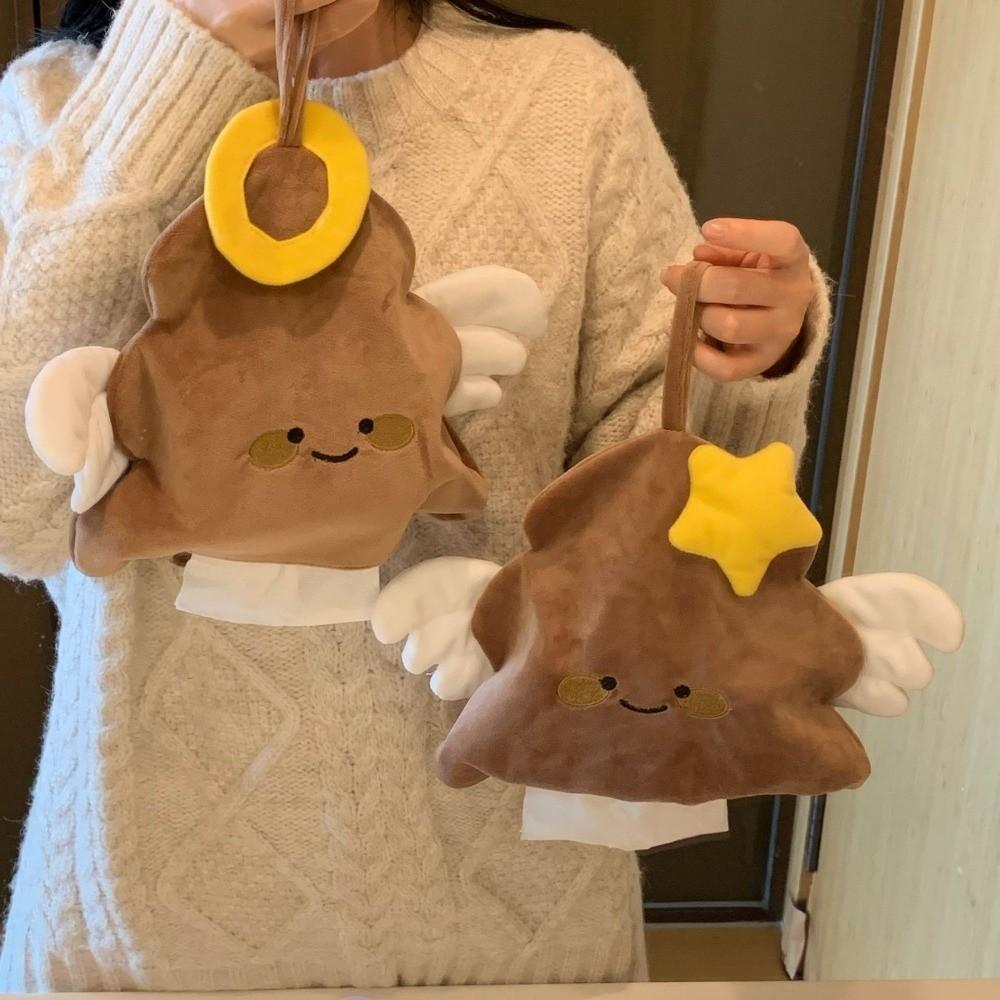 Waterproof Hanging Paper Bag Cartoon Napkin Storage Box Creative Tissue Box  Home Use