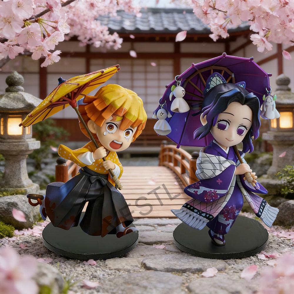 1/12PCS Ghost Slayer Blade Plum Rain Series Blind Box PVC Cute Humanoid Doll Anime Peripheral Collection Model Blind Box Gifts