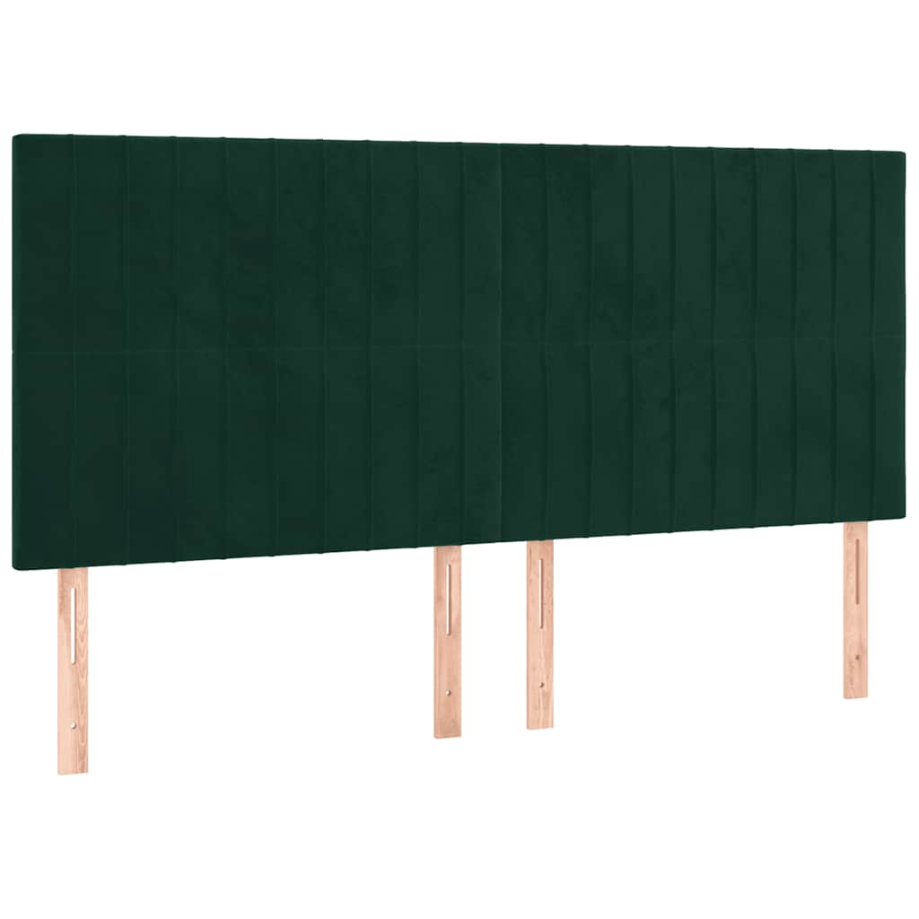 Bed Frame without Mattress Dark Green 200x200 cm Velvet