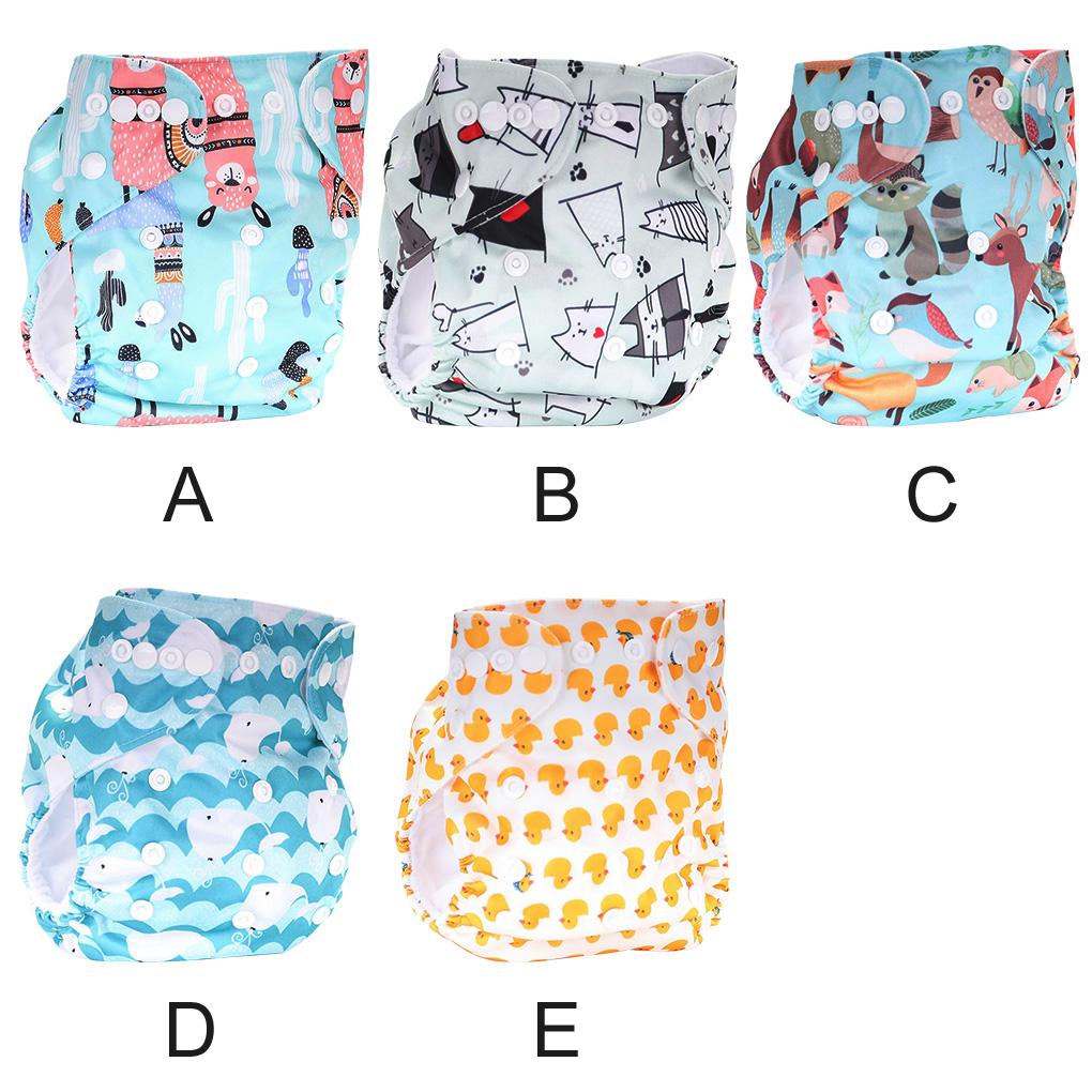 3PCS Cloth Diaper Strong Water Absorption Baby Nappy Adjustable Baby Cloth Diaper Without Side Leakage