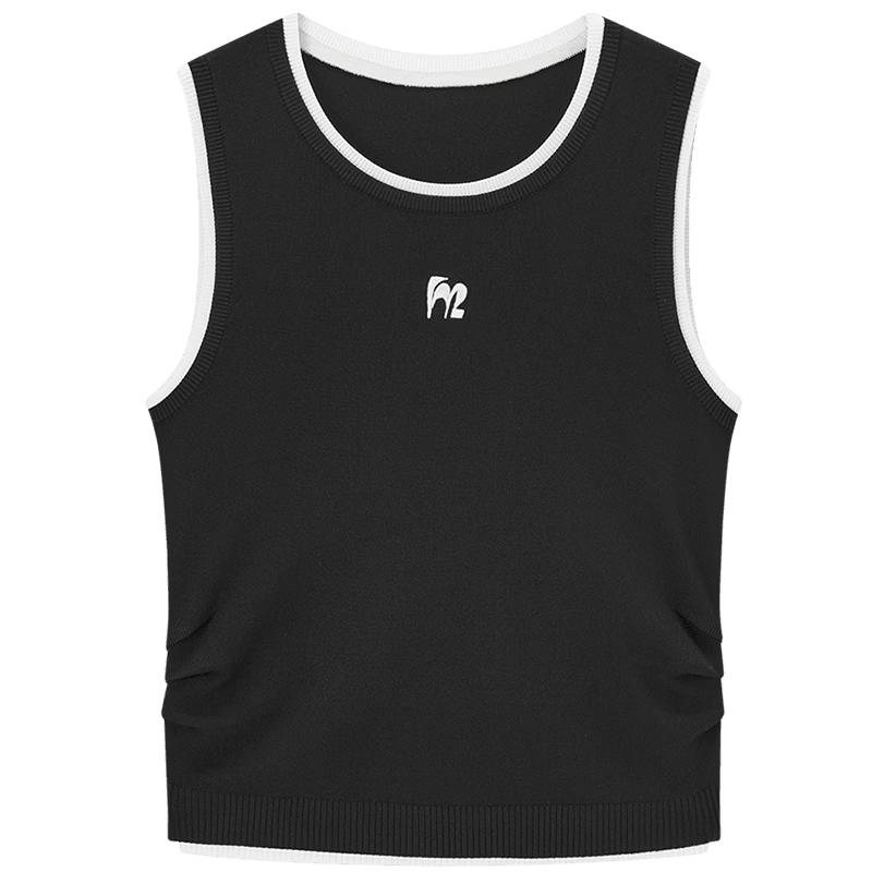 Women s Color Block Knitted Vest Top L