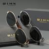 Genuine WIMN Oval Sunglasses For Men Women Polarized UV400 Retro Alloy Frame Anti-glare Glasses Driving Accessory Eyewear