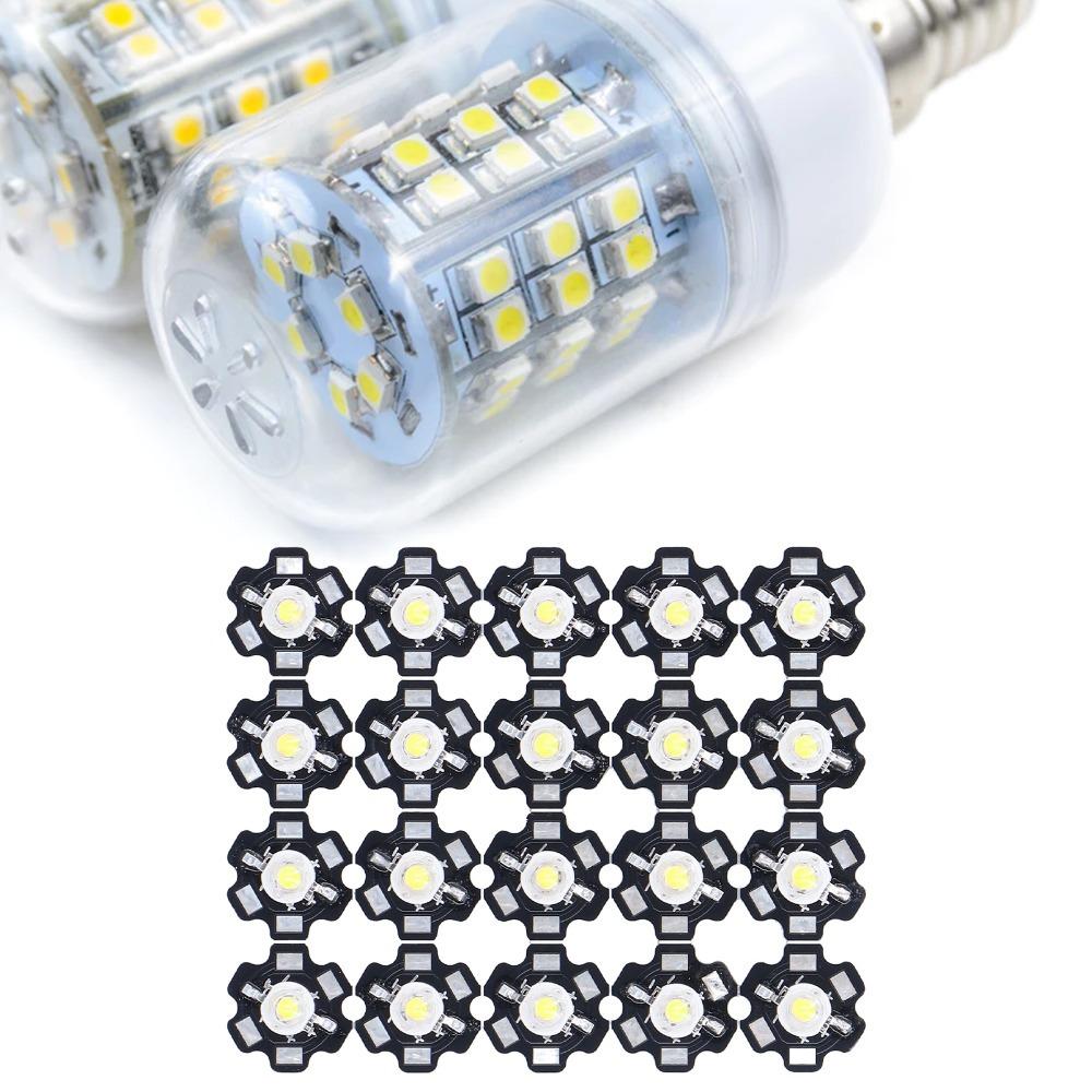 20PCS Aluminum Substrate LED Lamp Bead 3-5W High Power LED  DIY Lighting Fixtures