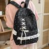 Schoolbag Gentle Wind Girl Heart Polka Dot Lace Bow Backpack Junior High School Student New Casual Large Capacity Versatile School Bag