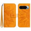 HT04 For Google Pixel 9/Pixel 9 Pro Case Sunflower Leather Phone Cover with Wallet Stand