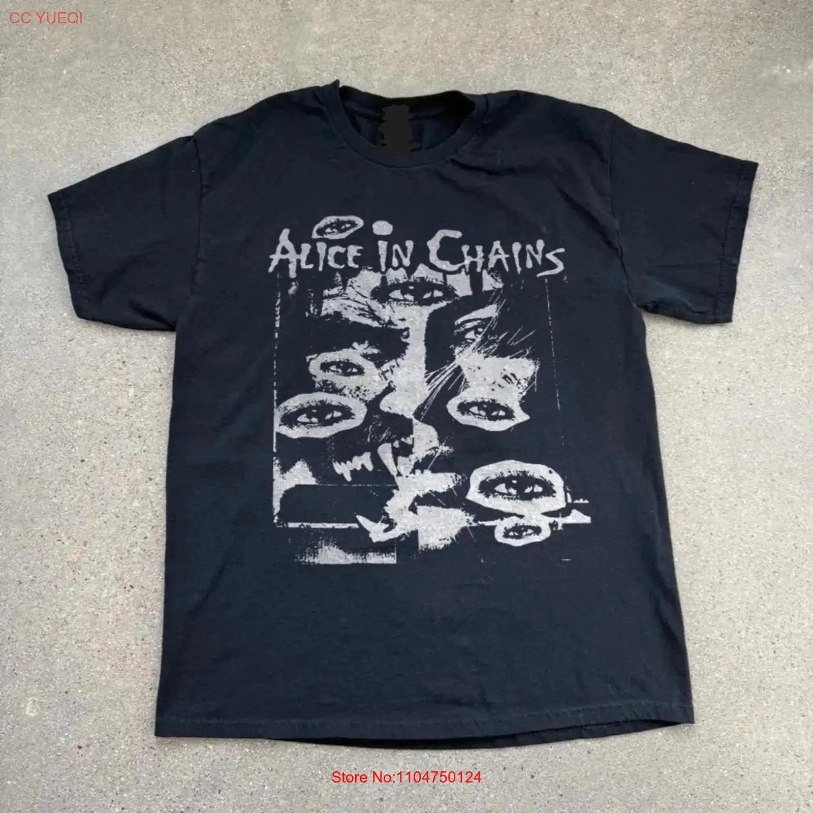 

Rare Alice In Chains band 90s Basic black Reprint T shirt vintage Washed graphic Breathable fashion homme Comfortable Casual 5XL різнокольоровий