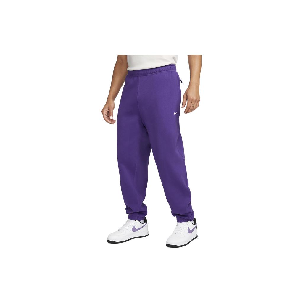 New Nike Solo Swoosh Knitted Sweatpants Men's Purple DX1364-504