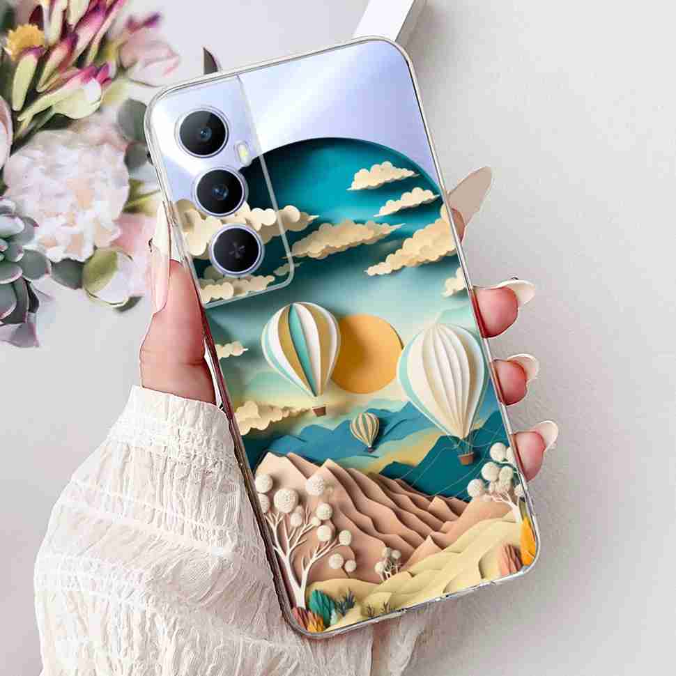 For Realme C65 Case Cute Cartoon Butterfly Cover Soft Silicone Phone Case Fundas For Realme C 65 C65 RealmeC65 4G Bumper