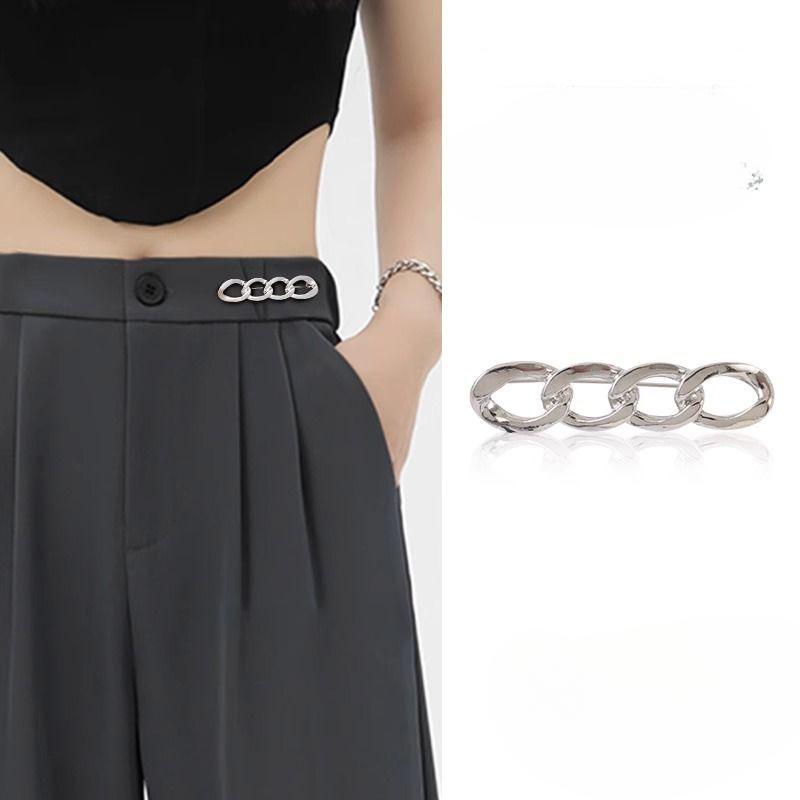 

Брошь Волшебный инструмент для утягивания поясов Уменьшения объема талии Булавка Регулирующая размер брюк и поясная пряжка 430#