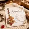 Christmas Themed Bag Tag Keychain with Blessing Greeting Card Vintage Metal Tree Pendant Charm Pendant Holiday Accessory Meaningful Gift