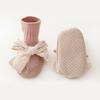 Baby Girls Spring New PU Sole Floor Socks Non-Skid Infant Toddler  Lace Socks Shoes Princess High Quality Cotton Baby Shoes