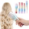 5pcs Space Aluminum Colorful Gradient Haircut Comb Salon Hairdressing Comb Styling Tool