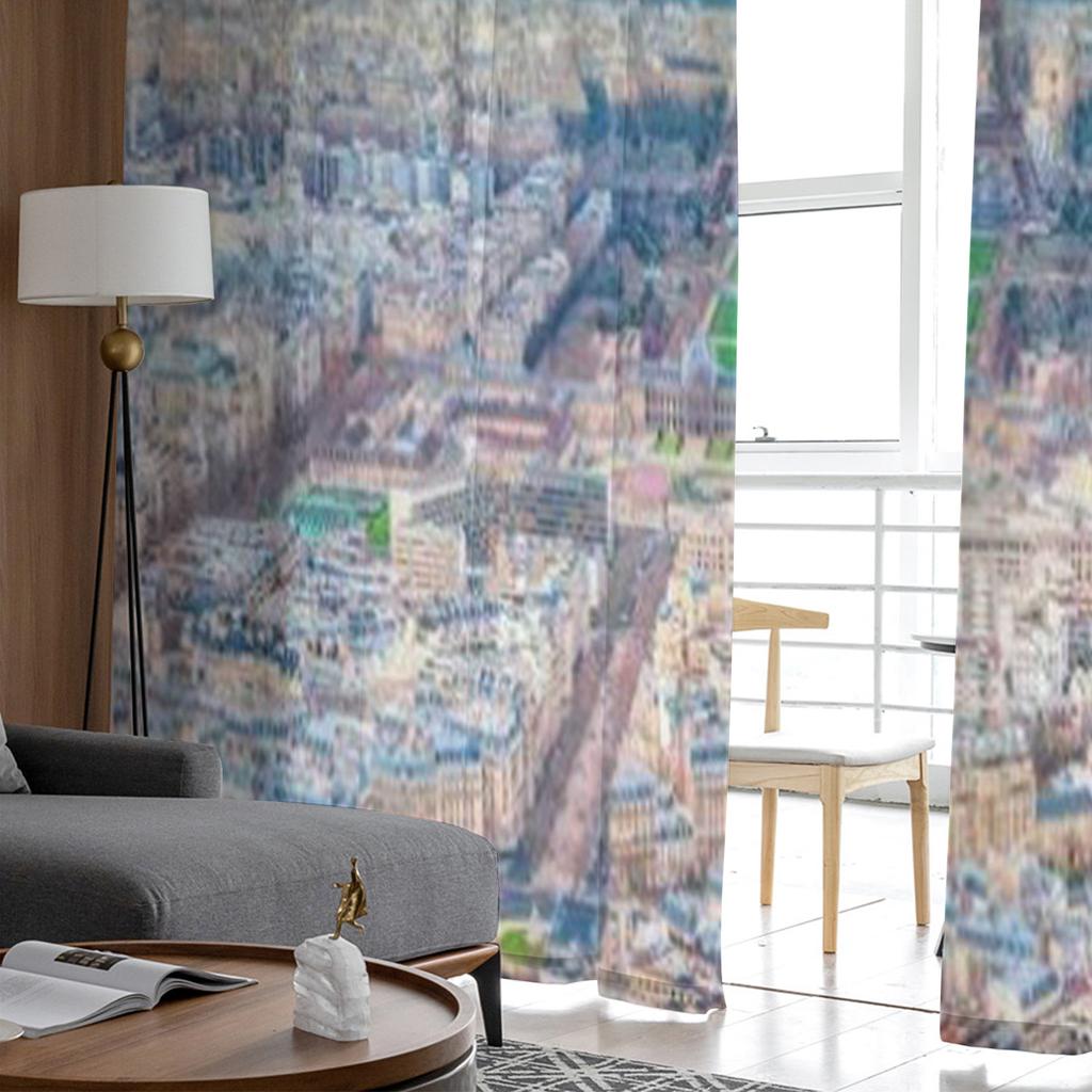 Paris View With The Eiffel Tower France Chiffon Sheer Curtains for Living Room Bedroom Window Curtain Voiles Tulle Cortinas