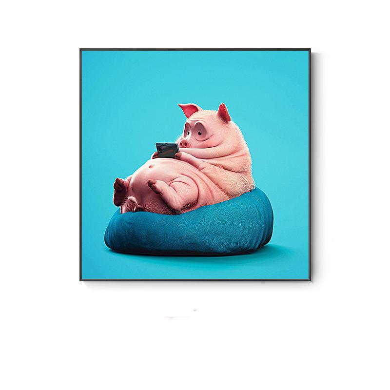 Nordic Cute Animal Posters Funny Giraffe Panda Cat Phone Canvas Painting Wall Pictures for Living Room Decor Kids Room Cuadros