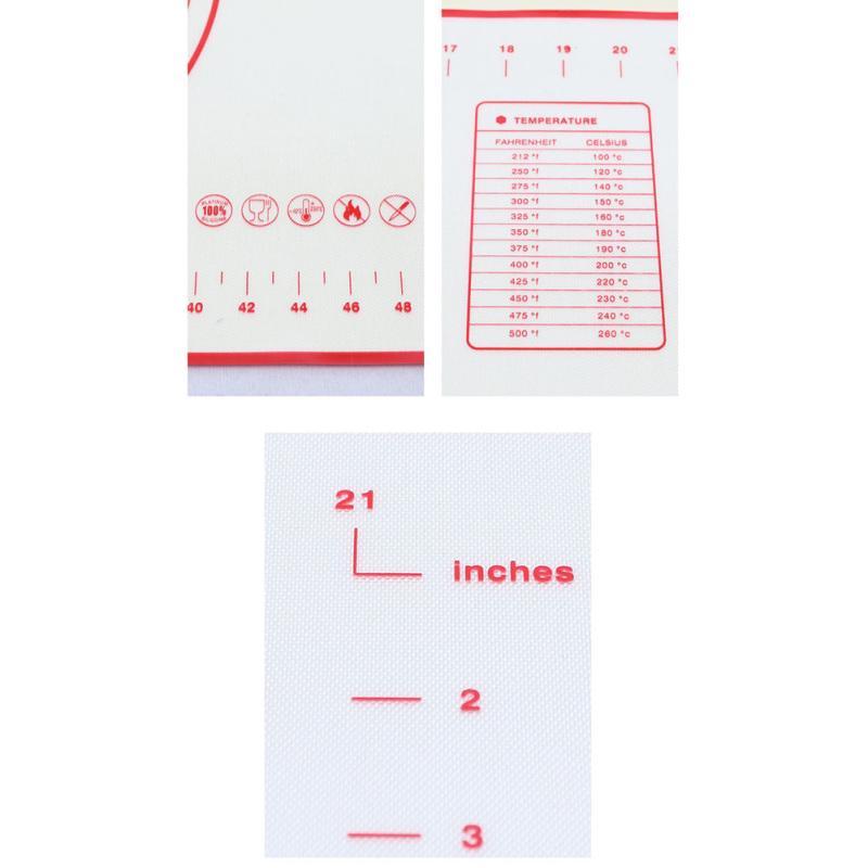 Silicone Baking Mat With Scale Rolling Dough Pad Kneading Dough Mat Non Stick Pastry Oven Liner