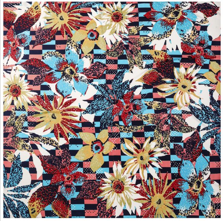 New Luxury Brand Silk Scarf Women Print Square Shawl Hijab Scarfs Female Fashion Shawls Scarves For Ladies 130*130cm