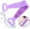 Flipco Bath Shower Silicone Body Brush Silicone Bath Towel Exfoliating lBody Brush Belt Wash, Scrubber Belt For Men & Women