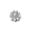 Temperament Delicate White Pearl Rhinestone Snowflake Brooch Accessories Pin Women 'S Scarf Button
