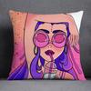 Painted Characters Collection Home Decor Pillowcases Square   Office Furnishings