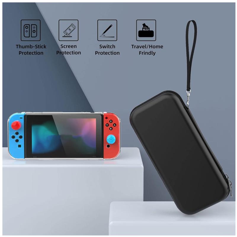 Waterproof Switch 1 Carrying Case Large Capacity Lightweight Portable Storage Bag for Gifting Travel Outdoor Carrying