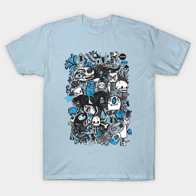 Men Black Print T-shirt Guilty Pleasures No-Cut Transfer Paper Print Cotton Tshirt 2XL светло-синий