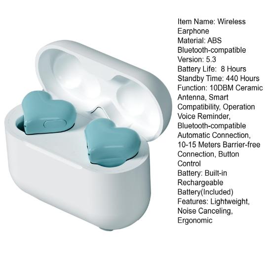 1 Pair Wireless Earphone Noise Canceling HiFi Sound Bluetooth-compatible 5.3 Earbuds Sports Running In-Ear Headphone Earpiece