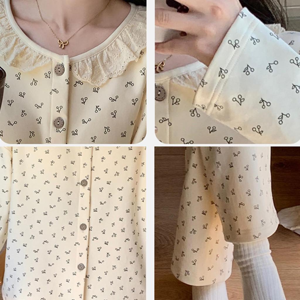 Kyonuza Pajamas with Bra Long Open Loungewear Plus Sizes Stylish Suitable for Junior High School Size Women's Spring/Summer Pads, Sleeves, Front, Set,