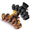 KISARG Hair Clip Large Bun Holder Secure Strong Durability Rust-Free PC Resin 11cm 2-Piece Set Matte Black Tortoiseshell