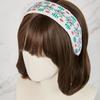 MAIA Garden Jacquard Hairband - Plain White Green