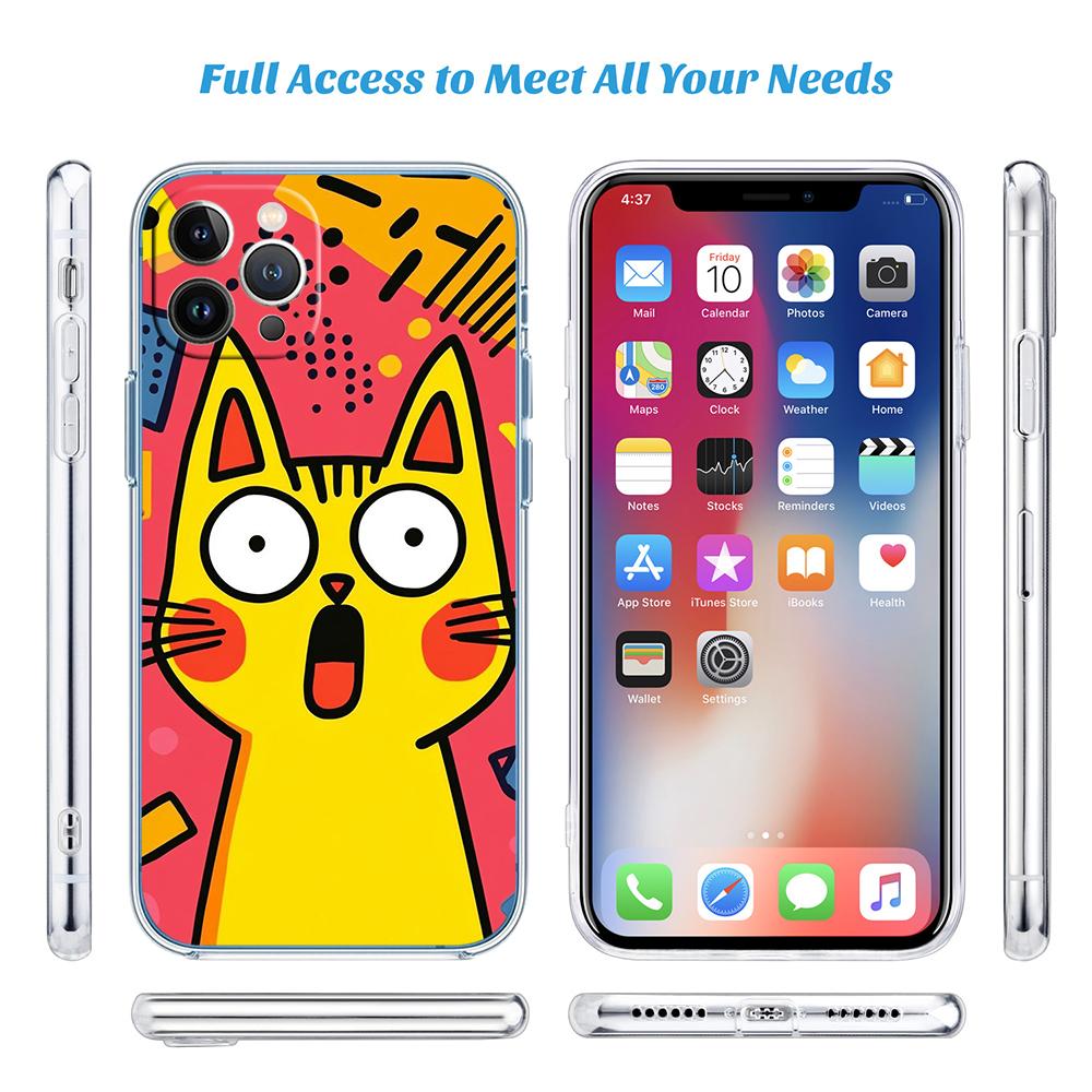 LO23 Cat Kitten Meow Transparent Phone Case for Motorola Moto G40 G04 G05 One Ace Action  Fusion + Plus Hyper Macro Vision Zoom