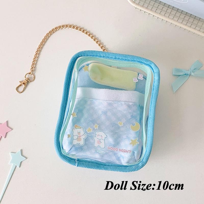 Transparent Cute Doll Storage Bags for Girls Bag Pendant Mini Room Original Design Home Storage 10cm Toys Organization 2025 New