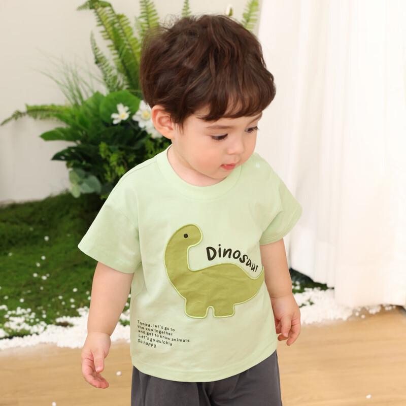LUSON Baby Boy Cartoon Graphic Short Sleeve T-Shirt